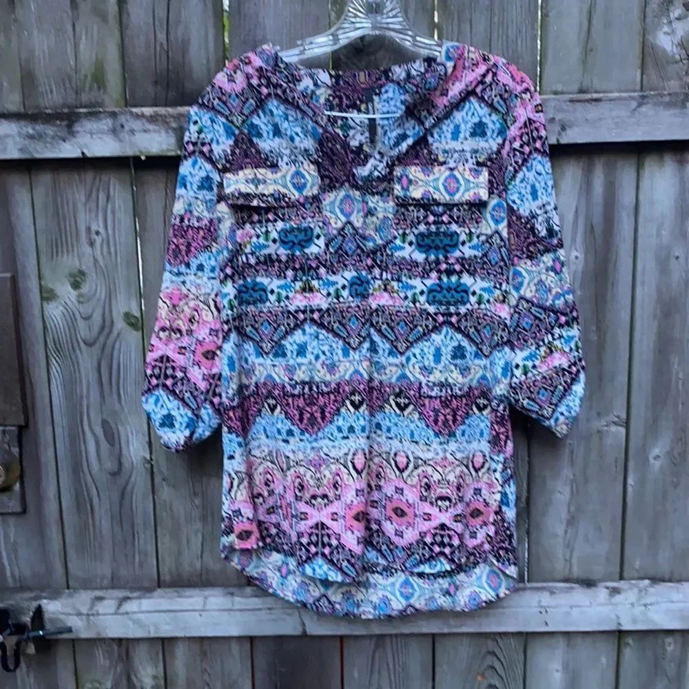 Cathy patterned tunic sz. S